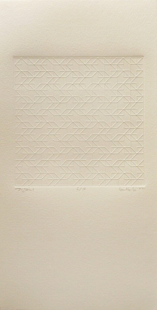 Sizain 1, 2002 · 'Sizain' portfolio of 6 blind-embossed prints