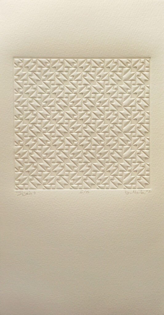 Sizain 4, 2002 · 'Sizain 4' portfolio of 6 blind-embossed prints