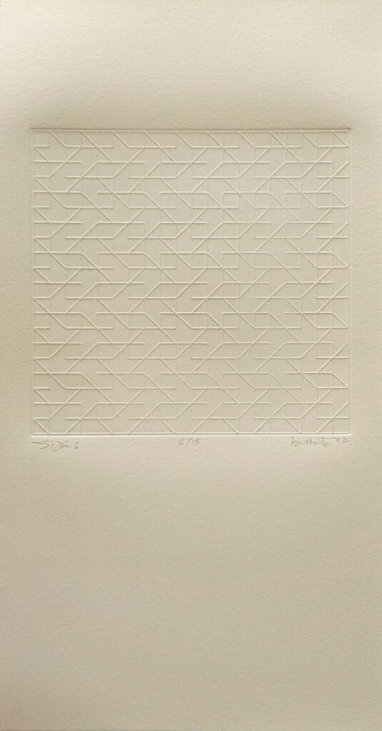 Sizain 6, 2002 · 'Sizain' portfolio of 6 blind-embossed prints